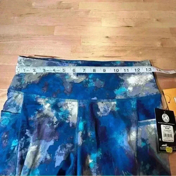 2 for$15 Avia NWT Blue Patterned Leggings Girls size L (10-12) plus - Picture 9 of 10